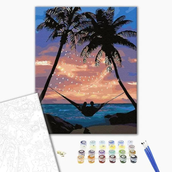 Pictură pe numere 40*50 сm (în cutie) –  Întâlnire romantică pe insule
