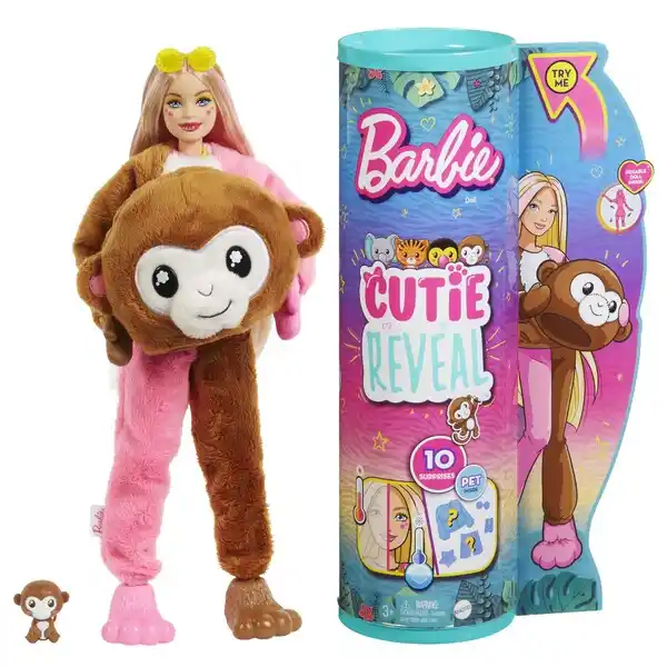 Papușa Barbie Cutie “Prietenii junglei„ – Maimuțică
