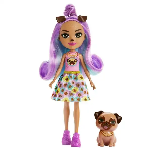 Păpușa Enchantimals „Mopsul Penna și Trusty”