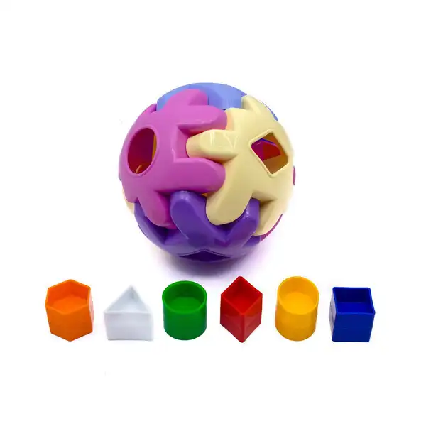 Jucărie-sorter „Sfera 3D roz”  12 elem.