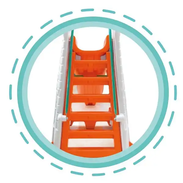 Детский игровой комплекс “Горка-замок” с качелями и баскетбольным кольцом