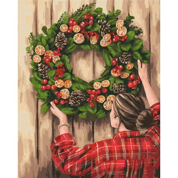 Pictură pe numere 40*50 сm (fără cutie)  – Decor de sărbătoare