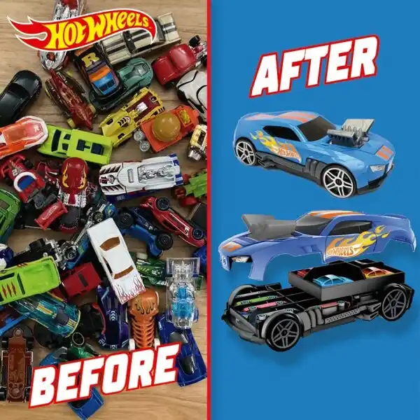 Hot Wheels Гоночный автомобиль-гараж 2 в 1