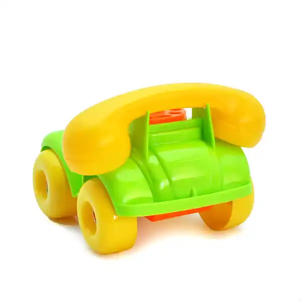 Каталка с веревочкой “Телефон” среднего размера в асс.