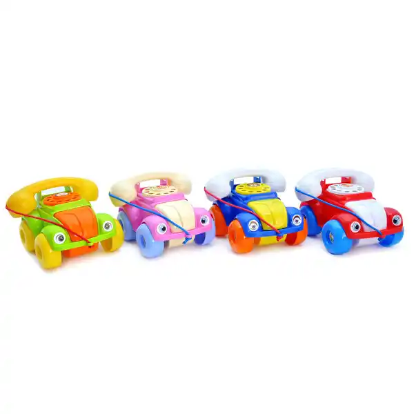 Каталка с веревочкой “Телефон” среднего размера в асс.