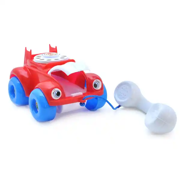 Каталка с веревочкой “Телефон” среднего размера в асс.