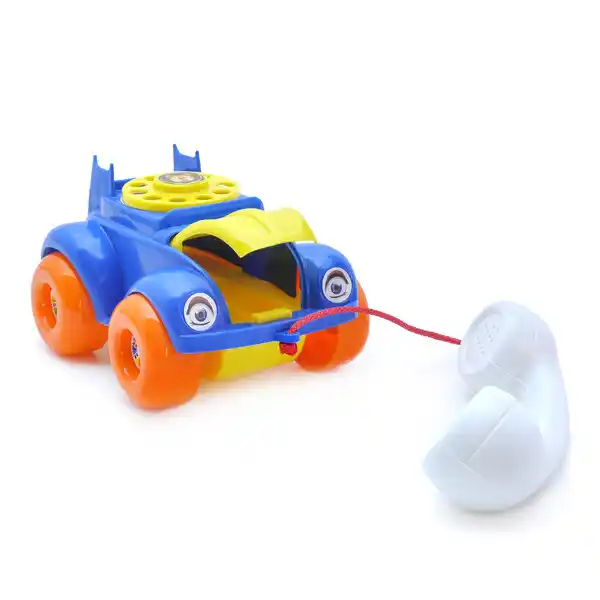 Каталка с веревочкой “Телефон” среднего размера в асс.