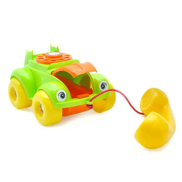 Каталка с веревочкой “Телефон” среднего размера в асс.