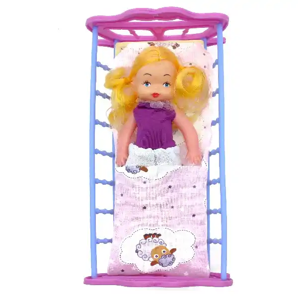 Кроватка с куклой в ассорт.