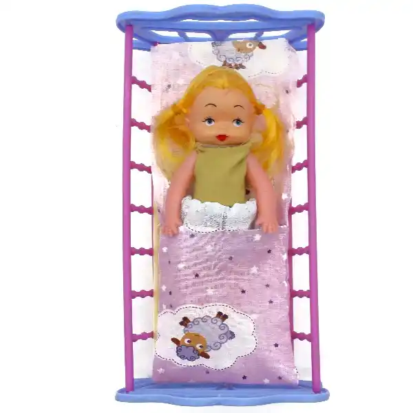 Кроватка с куклой в ассорт.