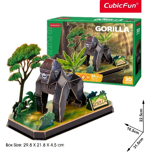 3D puzzle “Gorilă”, 34 elemente