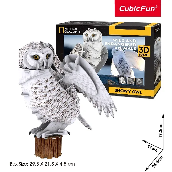 3D puzzle Bufniță arctică, ? elemente