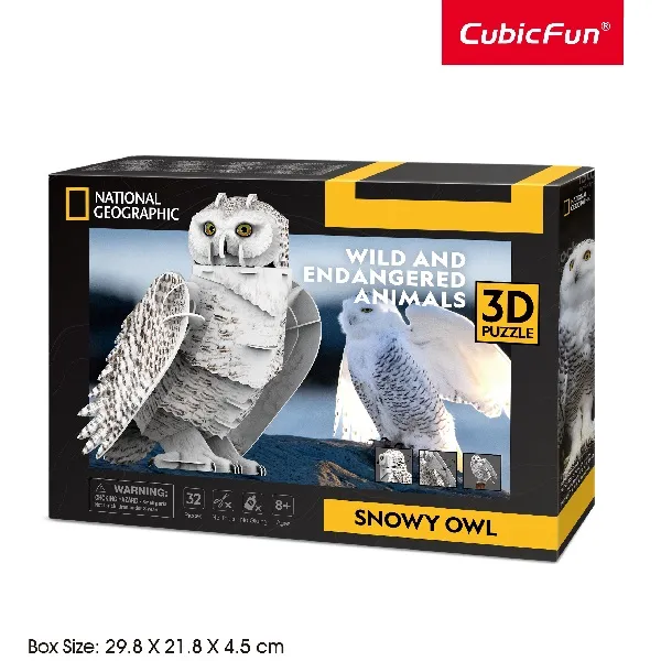 3D puzzle Bufniță arctică, ? elemente