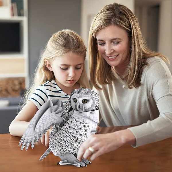 3D puzzle Bufniță arctică, ? elemente