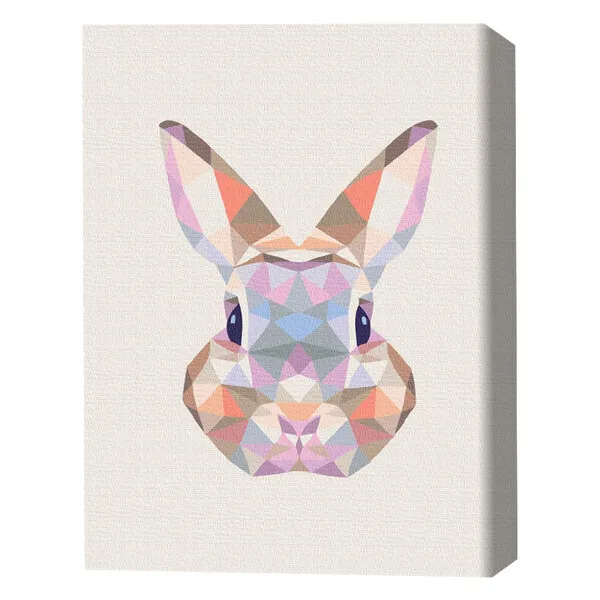 Pictură pe numere 40*50  cm (în cutie) – Iepuraș în stil mozaic