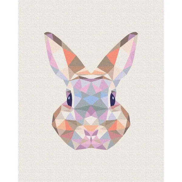 Pictură pe numere 40*50  cm (în cutie) – Iepuraș în stil mozaic