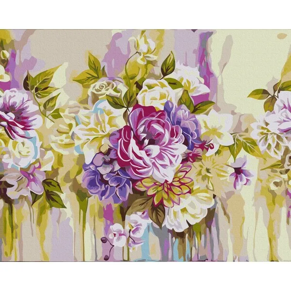 Pictură pe numere 40*50  cm (în cutie) – Natură statică în culori pastelate