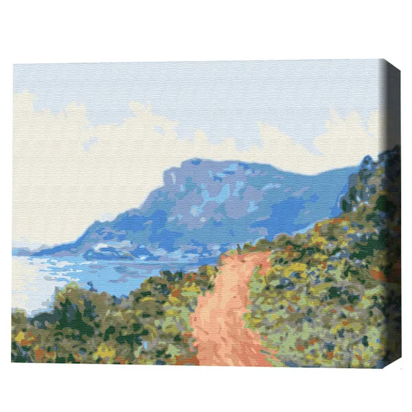 Pictură pe numere 40*50  cm (în cutie) -Drum de munte din Monaco. Claude Monet