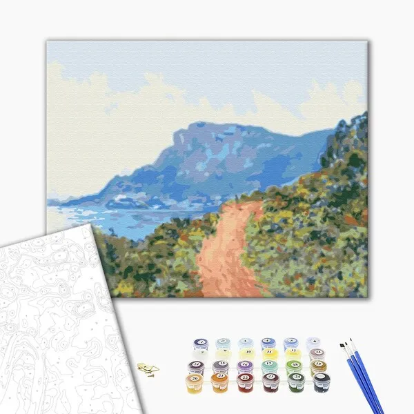 Pictură pe numere 40*50  cm (în cutie) -Drum de munte din Monaco. Claude Monet