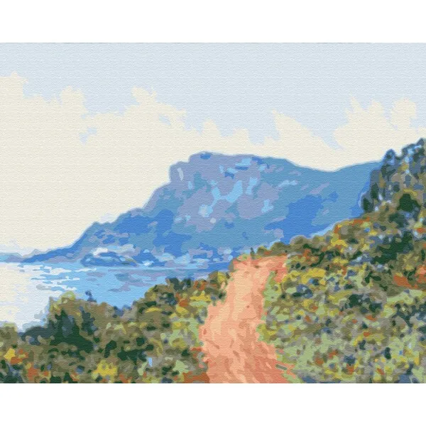 Pictură pe numere 40*50  cm (în cutie) -Drum de munte din Monaco. Claude Monet