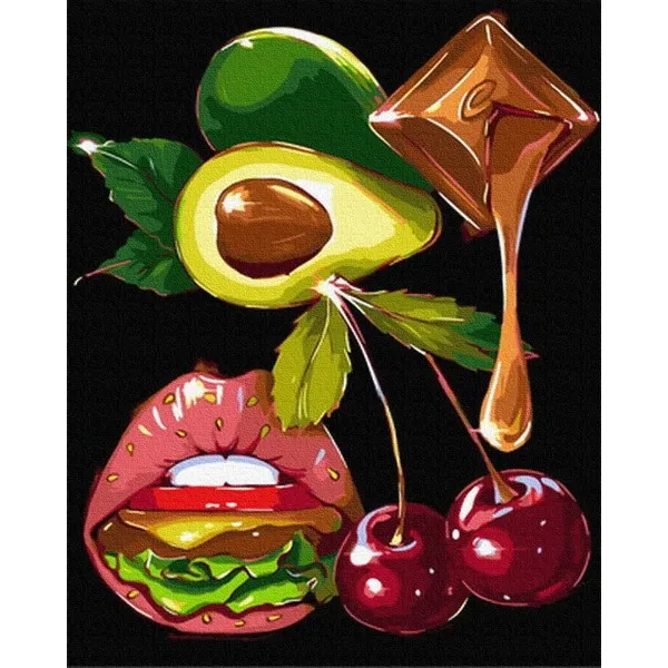 Pictură pe numere 40*50 сm (fără cutie) – Aspect gourmet