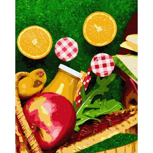 Pictură pe numere 40*50 сm (fără cutie) – Portocale din coș