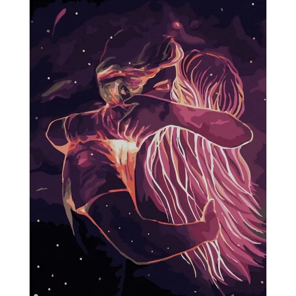 Pictură pe numere 40*50 сm (fără cutie) – Îmbrățișare cosmică