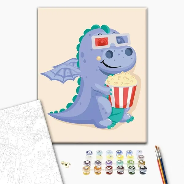 Pictură pe numere 30*40 сm (fără cutie) – Film pentru dragon