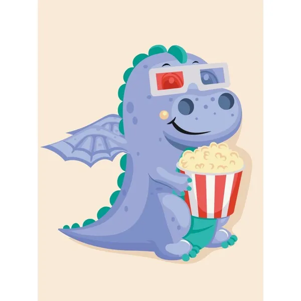 Pictură pe numere 30*40 сm (fără cutie) – Film pentru dragon