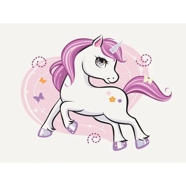 Pictură pe numere 30*40 сm (fără cutie) – Unicorn strălucitor