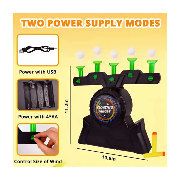 Воздушный тир “Стрельба по парящим шарикам”, USB, светится в темноте