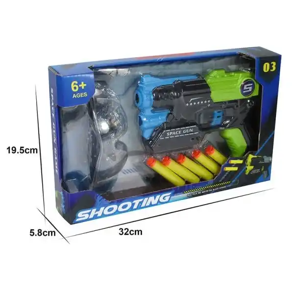 Пистолет EVA с защитными очками и мягкими пулями