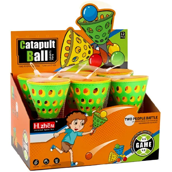 Joc „Catapulta”, 2 conuri, 3 mingi