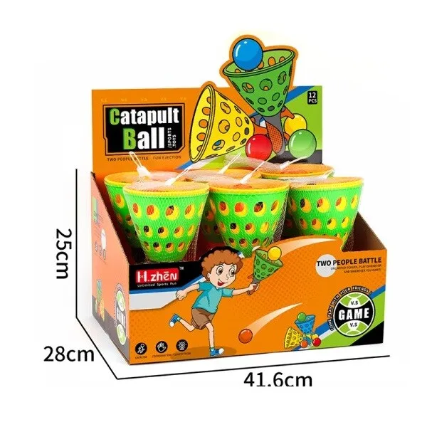 Joc „Catapulta”, 2 conuri, 3 mingi