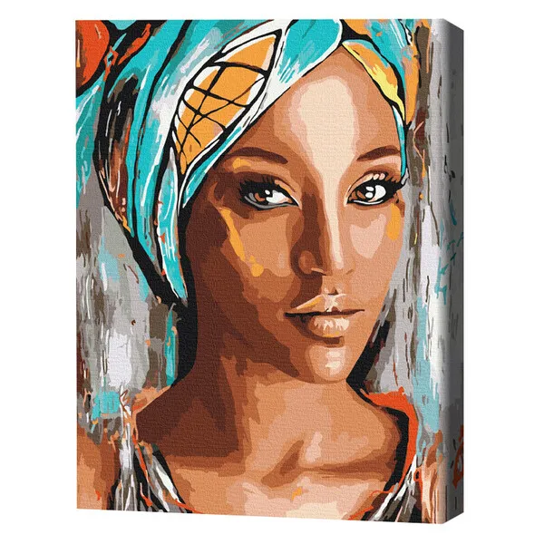 Pictură pe numere 40*50 сm (în cutie)  – Portretul femeiei africane