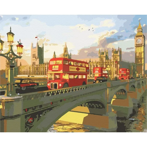 Pictură pe numere 40*50 cm (în cutie) – Londra de seară (Копировать)