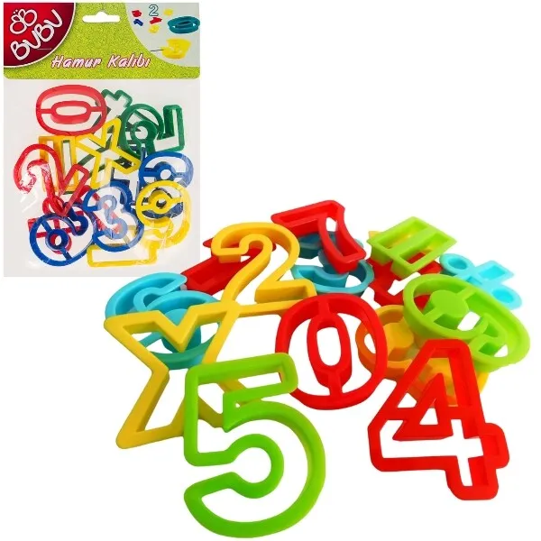 Cuttere cifre pentru plastilină, 15 buc