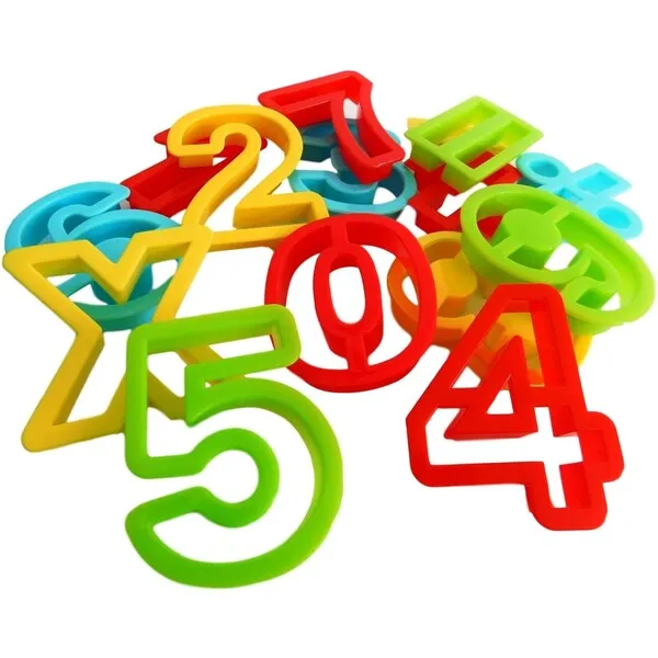 Cuttere cifre pentru plastilină, 15 buc