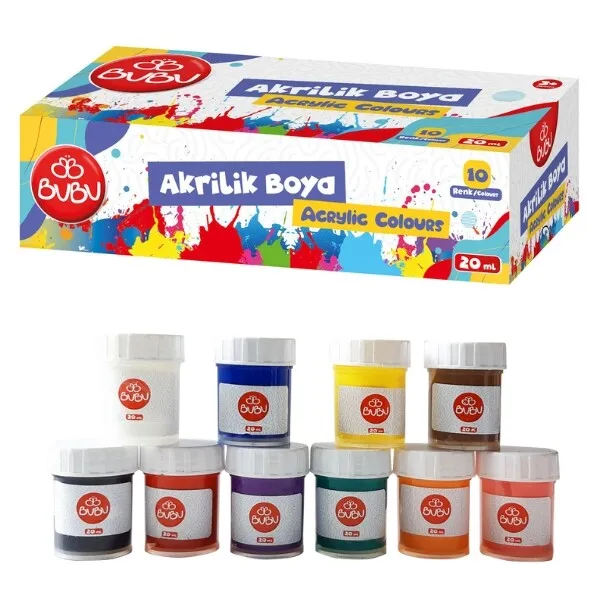 Vopsea acrilică, 10 culori x 20 ml