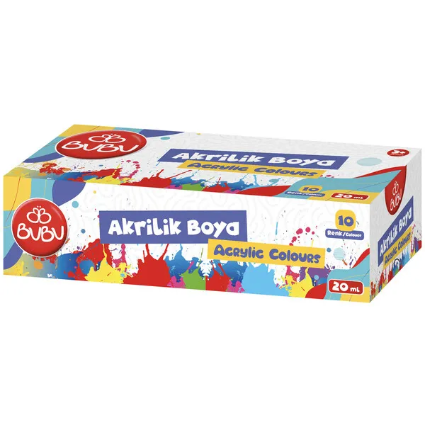 Vopsea acrilică, 10 culori x 20 ml
