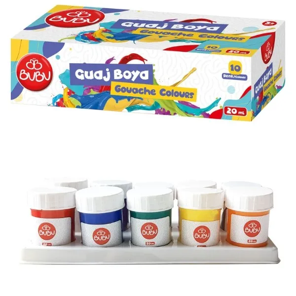Set vopsea guașă, 10 culori x 20 ml