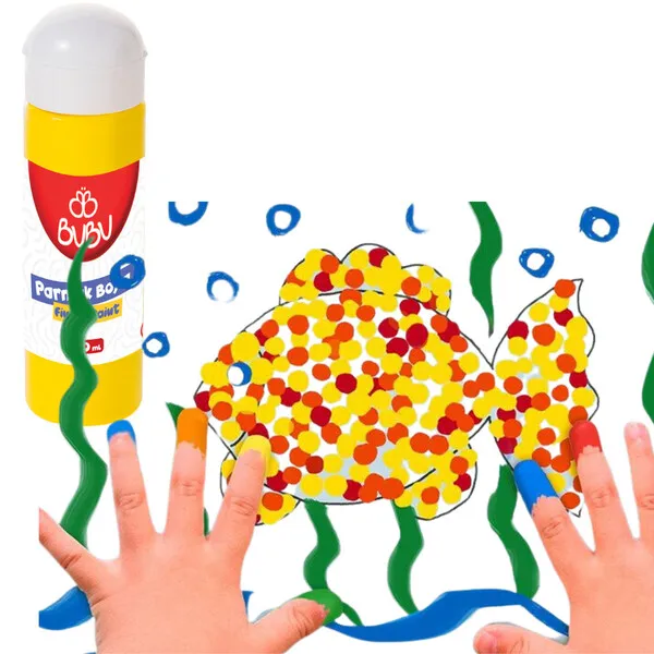 Vopsea galbenă pentru pictură cu degetele, 250 ml