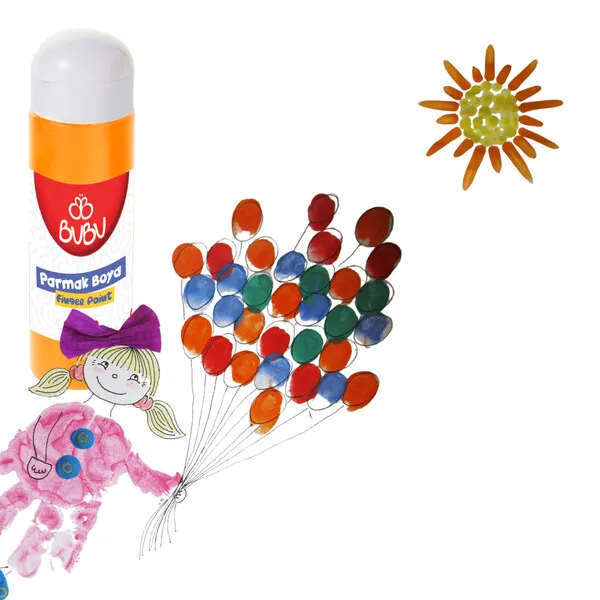 Vopsea orange pentru pictură cu degetele, 250 ml