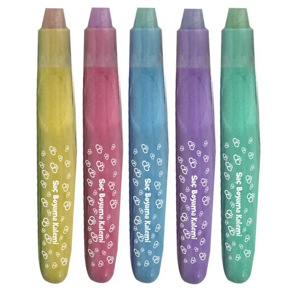 Set cretă color pentru păr, 5 nuanțe