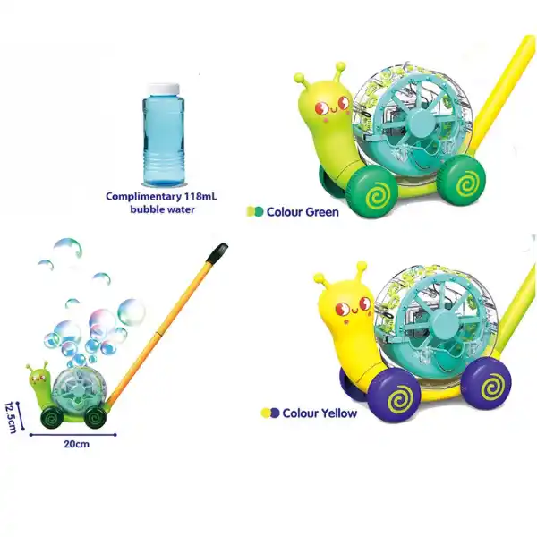 Машинка-толкач для пускания мыльных пузырей “Улитка”