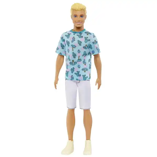 Păpușă Barbie Ken “Fashionist cu părul blond și în tricou cu cactuși”