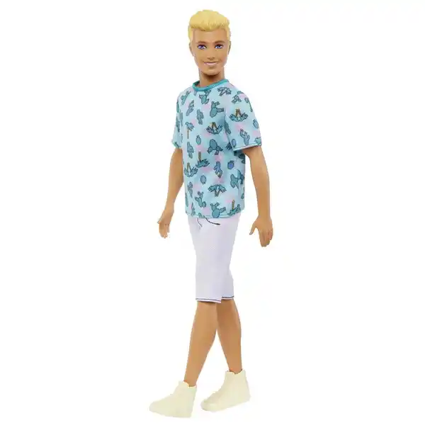Păpușă Barbie Ken “Fashionist cu părul blond și în tricou cu cactuși”
