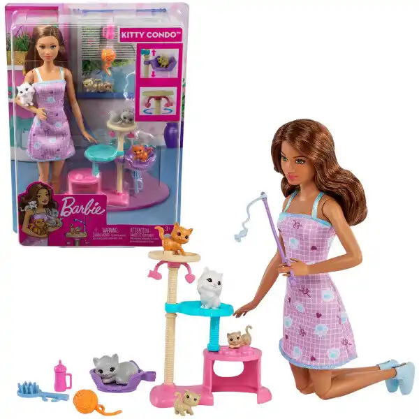 Игровой набор Barbie “Игра с котенком”
