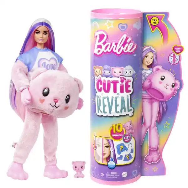 Papușa Barbie Cutie „Barbie în costumul de pluș a ursulețului Teddy”