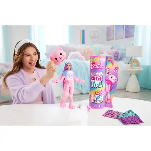 Papușa Barbie Cutie „Barbie în costumul de pluș a ursulețului Teddy”
